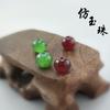 Cuentas de vidrio sueltas, cuentas de jade de imitación, cuentas redondas hechas a mano, material casero para bricolaje, pulsera tejida, collar, accesorios
