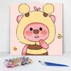 20*20 Pintura al Óleo Digital de Dibujos Animados de Anime Pintura Decorativa DIY para Colorear Hecha a Mano para Niños Stock Listo Pintura al Óleo Digital al por Mayor