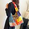 Bolsa Transfronteiriça Estilo Étnico Novo Patchwork Vintage Bolsa de Ombro Estilo Boêmio Bolsa Tote de Grande Capacidade Bolsa Vessor