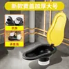 Inodoro portátil simple para trabajadores de la construcción, inodoro de sentadillas de plástico, desechable, para usar en sitios de construcción, a prueba de olores y descargable
