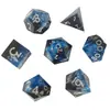 Dados de Resina Jogo de Mesa DND Dungeons & Dragons COC Roleplaying TRPG Cthulhu Poliédricos D4-D20 Conjunto de 7 Peças
