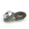 Cepillo de alambre, amoladora angular de 100 mm, rueda de pulido para desoxidar y desbarbar de 16 orificios, rueda de alambre en forma de cuenco de acero inoxidable de 125 mm