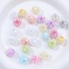 Venta Caliente Agujero Recto Bola de Flor Redonda Mezcla de Cuentas de Diamante Adecuado para Accesorios de Joyería DIY Materiales
