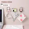 Gancho de Panda Lindo para Sala de Estar y Dormitorio Adhesivo de Pared Sin Costuras Montado en Pared Doméstico Sin Taladro Fuerte Capacidad de Carga Gancho Adhesivo