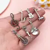 Series de Plata de Xizang de Venta Caliente Transfronteriza, Símbolos Musicales, Instrumentos Musicales, Accesorios para Joyería DIY de Guitarra, Estilos Aleatorios en Stock, Venta al por Mayor