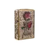 Encendedor de queroseno Zorro Zk36 Rose Armor con grabado de cinco caras, Retro Vintage Metálico a prueba de viento, Regalo para Novio
