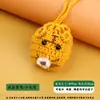 Bolsa de Ovos do Festival do Barco-Dragão com Pintinhos de Desenho Animado, Rede de Ovos de Crochê Feita à Mão para Pendurar no Pescoço Infantil, Bolsa de Ovos Pronta