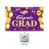 Felicitaciones Graduado Cortina de Puerta Temática Banner Tela de Fondo para Decoración de Escena de Apertura Escolar y Fiesta de Graduación Accesorios y Parejas