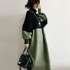 Em Estoque Estilo Japonês Outono/Inverno 2026 Novo Suéter de Gola Alta Solto Vestido Suéter com Color-Blocking Moda e um Toque de Luxo