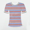 Tejido de Camiseta 100% Algodón Personalizado para Niños, Algodón Peinado de Doble Hilo de una Sola Cara, Tejido de Algodón de Armadura Lisa, Camiseta Rayada de Algodón Puro Ropa para Niños