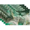 Jogos Americanos de Linho Transfronteiriços Tecido com Estampa de Mármore em Aquarela Nórdica Jogos Americanos Estilo Ocidental Jogos de Mesa Anti-Manchas e Isolantes Térmicos Itens em Estoque Transfronteiriços