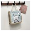 Bolsa de Lino Pacha Perro Dibujo Animado Sanrio Retro Pequeña de Lino Regalo Bolsa de Lona de Lino Hello Kitty Kuromi