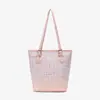 Bolso de hombro para mujer, nuevo estilo de moda otoño e invierno, diseño acolchado a rayas, bolso tipo cubo único de moda de gran capacidad, bolso cuadrado pequeño simple