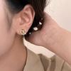 Pendientes de circonita con diseño de nicho para mujer, temperamento sencillo, combinables, ligeros, de lujo, de alta gama, estilo retro, joyería para las orejas.
