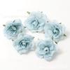 Série azul flores artificiais flores falsas flores de seda rosa hortênsia peônia cabeças de flores materiais artesanais DIY decoração de casamento