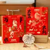 Bolsa Meow 2026 Ano Novo Ano do Cavalo Saco de Presente Vermelho Embalagem de Presente de Feriado Ano Novo Aniversário Sacola de Papel para Lembrança