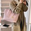 Bolsa Tote de Grande Capacidade Moda Transfronteiriça para Mulheres Outono e Inverno 2025 Nova Versátil Casual de Ombro Bolsa para Roupas de Trabalho Aula