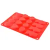 Bandeja de Hielo de Silicona de 16 Piezas Molde para Chocolate Oso Corazón Redondo Forma de Concha Mini Molde para Pastel