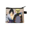 Nuevo y popular monedero de Naruto, linda bolsa de monedas con cremallera de dibujos animados, pequeña bolsa de almacenamiento para estudiantes al por mayor
