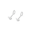 Pendientes de gancho curvo de plata pura S999 para mujer, Pendientes pequeños y delicados de corazón simples, Joyería amigable con las orejas, Disponibles para venta al por mayor y dropshipping