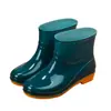 Botas de Chuva para Mulheres, Sapatos Aquáticos de Cano Curto, Botas de Chuva com Solado de Tendão, Galochas Quentes Antiderrapantes, Botas Aquáticas de Cano Curto, Sapatos de Borracha para Proteção do Trabalho, Atacado e Varejo
