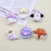 Tarjeta pequeña nueva serie de Halloween accesorios de resina brillantes pegamento de crema DIY funda de teléfono móvil accesorios para pinza de pelo de niños pegatinas