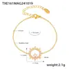 Rueda de la fortuna giratoria pequeño girasol incrustación de circonita CNC textura súper brillante collar pulsera acero inoxidable temperamento nuevo traje mujeres