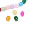 Cuentas de azufaifo de agujero recto de imitación de jade de vidrio, cuentas sueltas hechas a mano, pulsera casera, collar, material de cuentas, accesorios de joyería
