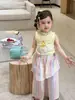 Ropa para Niños Zhe Li Conjunto para Niñas Chaleco Verano Estilo Delgado 2026 Ropa Infantil Casual Clase a Top para Bebé Pantalones Anti-Mosquitos