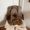 Lançamento Outono 2026 Sensação Relaxada Plissado Personalidade Bolsa de Axila Moda Bolsa de Mão Tote Grande Capacidade Bolsa de Ombro Único Tendência