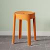 Taburete de Plástico Silla Doméstica Engrosada Molino de Viento Pie Alto Caucho Cocido Silla de Comedor Banco Redondo Venta al por Mayor Calidad de Comercio Exterior