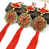 Venta al por mayor de fábrica cobre puro flor de ciruelo diez emperadores nudo Phnom Penh moneda de cinco emperadores colgante de coche hogar feng shui colgante de moneda de cinco emperadores