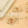 Pendientes de Flor Hueca Tridimensionales de Moda Accesorios de Collar Exquisito Elegante Diseño de Nicho Europeo y Americano