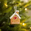 Venta Caliente Colgante de Hombre de Jengibre Navideño Linda Niña Niño de Jengibre Casa de Jengibre Colgante de Decoración para Árbol de Navidad