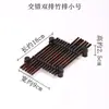 Bambu Pequena Jangada de Bambu Cerimônia do Chá Tapete de Chá Cortina de Chá Rattan Trançado Conjunto de Chá Suporte para Bule Tapete de Bambu para Chá Tapete de Chá Descanso para Xícara Suporte para Xícara Acessórios para Cerimônia do Chá