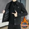 Dropshipping Inverno 2025 Novo Estilo Jaqueta de Lã Cor Sólida Dupla Face com Forro de Fleece e Acolchoada Casual Jaqueta M-4Xl 2