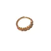 Anillo de flor de circón color dopamina, diseño de nicho primavera/verano, anillo para el dedo índice, anillo de estilo dulce único, al por mayor