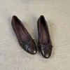 Zapatos Mary Jane estilo francés de 5 cm con lazo, punta redonda y aumento interno de altura, nuevo estilo versátil para commuting, boca poco profunda, suela suave
