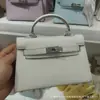 Bolsa Kelly Segunda Geração Padrão Palmeira 2026 Modelo Novo Bolsa Feminina de Alto Padrão Mini Bolsa de Mão Bolsa Transversal Texturizada para Mulheres