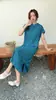 Nueva Ropa de Verano para Mujer Estilo Chino, Estilo Retro Artístico con Botones Tradicionales Chinos, Vestido Cheongsam Mejorado con Jacquard Étnico