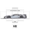 Temu Porsche 911 Pintura Decorativa de Cinco Braços Sala de Estar Quarto Mesa de Cabeceira Atmosférica de Alto Padrão Pendurado na Parede Pintura Dropshipping