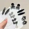 Mini pinza de garra con lazo de pedrería, pinza de pelo de alta gama para flequillo de mujer, pinza lateral para la frente, pasador pequeño, accesorio para el cabello