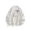 Sudadera informal y moderna de estilo americano con estampado de grafiti creativo, cuello redondo, corte holgado, unisex, para adolescentes y estudiantes de secundaria, invierno