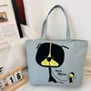 Bolso de Hombro Nuevo Estampado, Bolso de Lona para Mujer de Mano, Bolso Tote Estilo Coreano de Gran Capacidad, Bolso Artístico para Estudiante