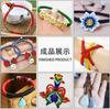 Una voluta de pulsera de pelo trenzado de mousse Un hilo de jade Pulsera tejida a mano DIY Colgante de collar Cordón para colgar Cuerda de mano Cuerda roja