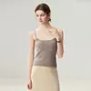 Camisola de Cachemira para Bebé Estilo Nuevo Otoño Invierno para Mujer Cuello en U Moda Delgado Sin Mangas Capa Interior Chaleco Camisa Base de Punto