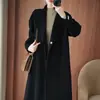 Outono/Inverno 2026 Novo Estilo Elegante Casaco Dupla Face de Lã Feminino Solto Longo Versão Coreana 100% Lã Lapela Casaco de Lã
