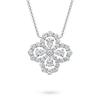 Versa Jóias 22 Novo Banhado PT950 Platina Quatro Folhas Trevo Colar Pingente Mulheres Completo Diamante Clavícula Cadeia Pequeno Colar Fresco