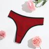 Nueva Tanga de Hilo de Algodón para Mujer Color Sólido Cintura Baja Transpirable para el Vientre Doble Capa Ropa Interior para Niñas Suministro Directo de Fábrica