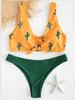 Nuevo Bikini Europeo y Americano Transfronterizo Estilo Nuevo Cactus Sexy Estampado Digital Dividido Traje de Baño en Stock Al por Mayor
